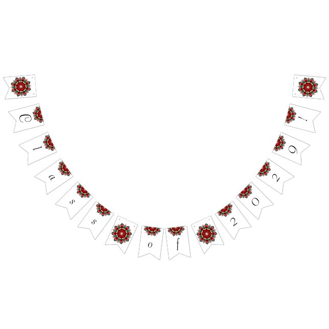 Bannière À Fanions Classe de 2029 ! Mandala en rouge (Tout)