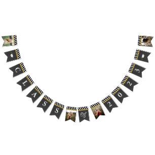 Bannière À Fanions Classe Noir et Or de 2023 Bunt de Graduation Photo