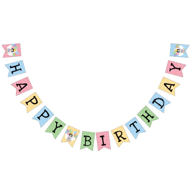 Bannière À Fanions Cockapo noir blanc Cavapoo Chien fête d'anniversai (Tout)