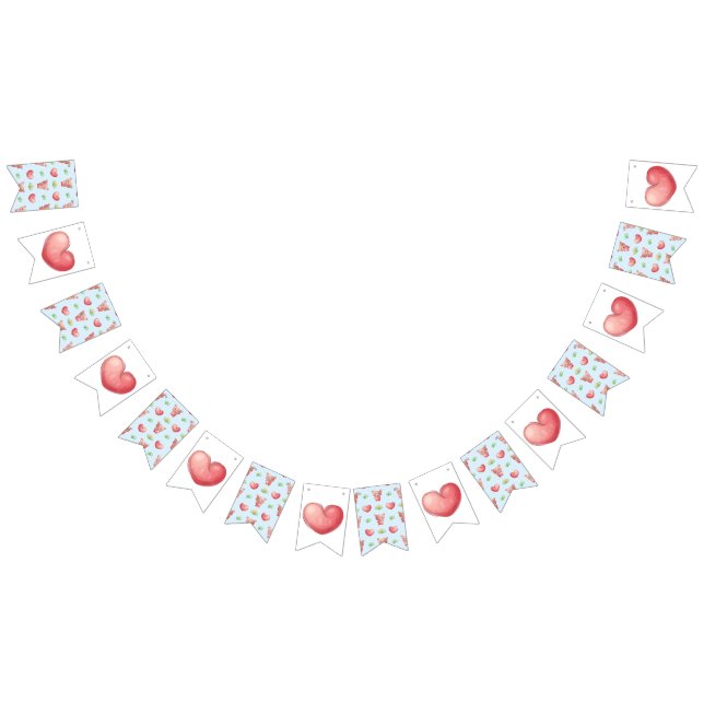 Bannière À Fanions Collection Coeur d'ours - Bleu (Tout)