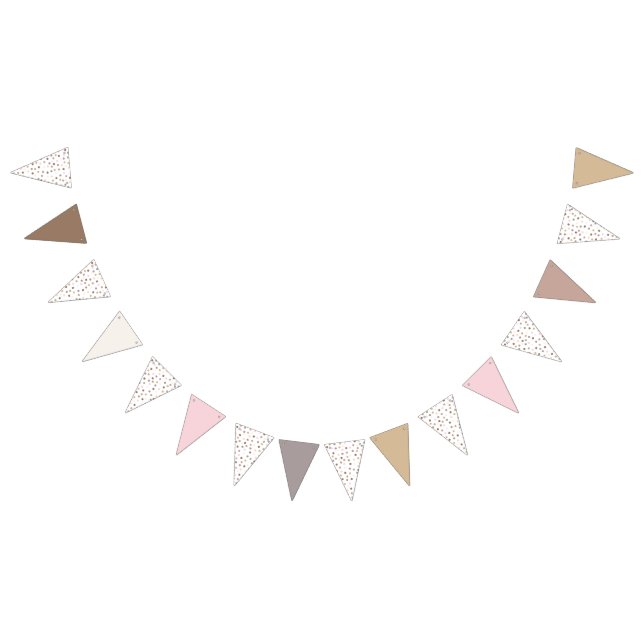 Bannière À Fanions Confetti Chic (Dots-Solides) (Tout)