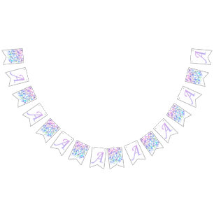 Bannière À Fanions Confettis en forme de lettre "A"