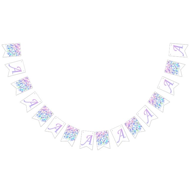 Bannière À Fanions Confettis en forme de lettre "A" (Tout)