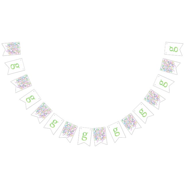 Bannière À Fanions Confettis en forme de lettre "G" (Tout)