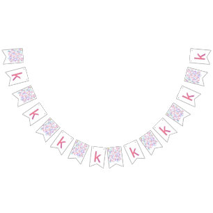 Bannière À Fanions Confettis en forme de lettre "K"