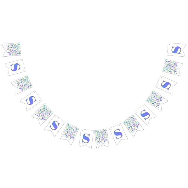 Bannière À Fanions Confettis en forme de lettre "S" (Tout)