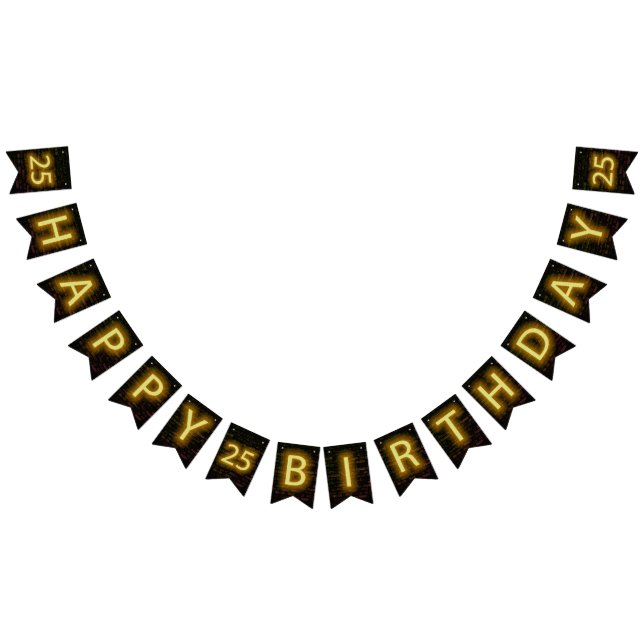 Bannière À Fanions Connexion Neon en brique pour 25e anniversaire (Tout)