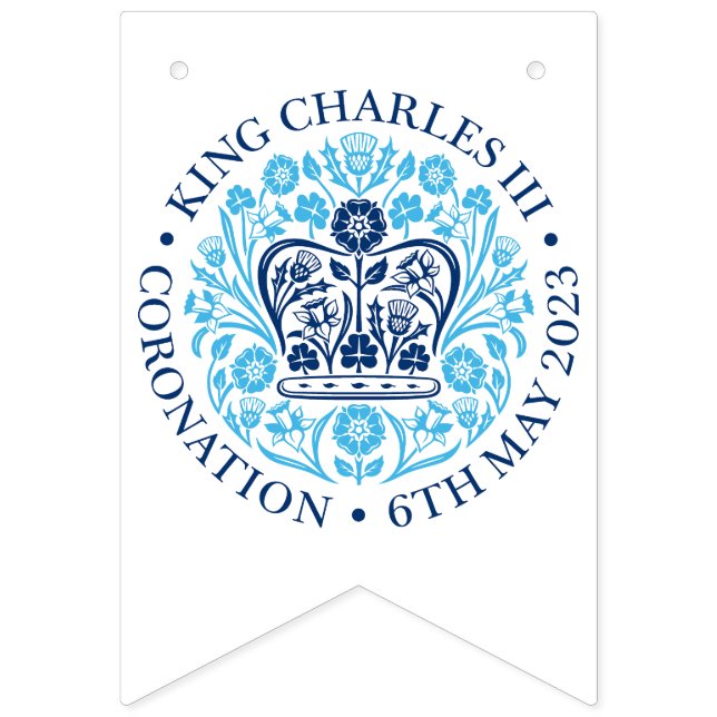 Bannière À Fanions Coronation britannique du roi III Charles (Deuxième drapeau)