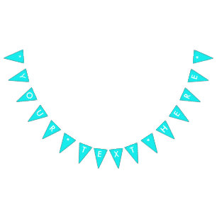 Bannière À Fanions Couleur solide turquoise