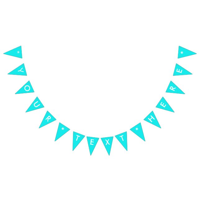 Bannière À Fanions Couleur solide turquoise (Tout)