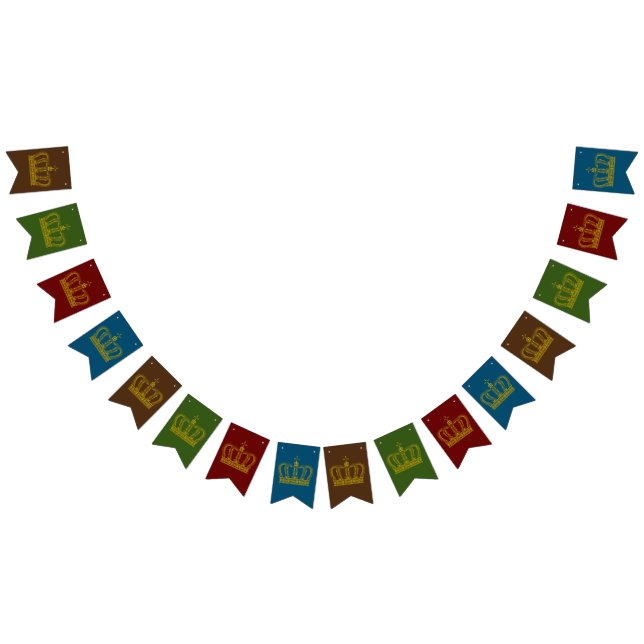 Bannière À Fanions Couronne d'or - luxe royal 1 (Tout)