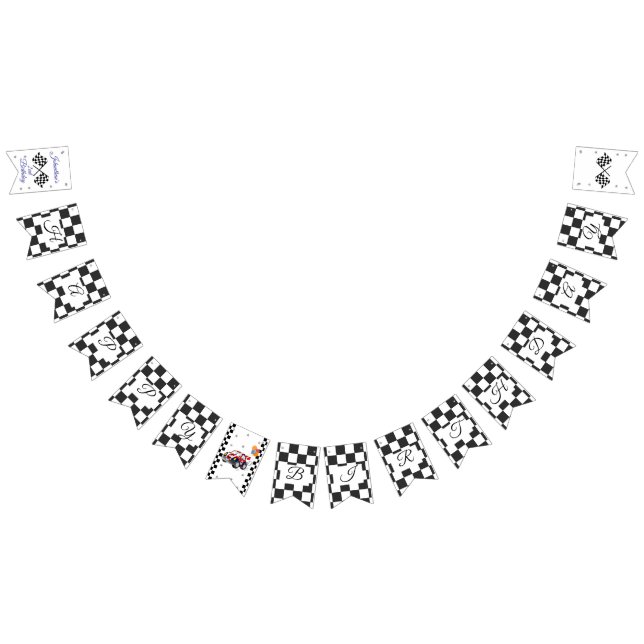 Bannière À Fanions Course fête d'anniversaire | Fast One & Two (Tout)