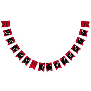 Bannière À Fanions Coute Polka point Ladybug Daisy Flower fête d'anni