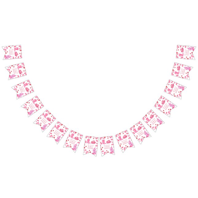 Bannière À Fanions Cowgirl Western Premier Rodéo fête d'anniversaire (Tout)