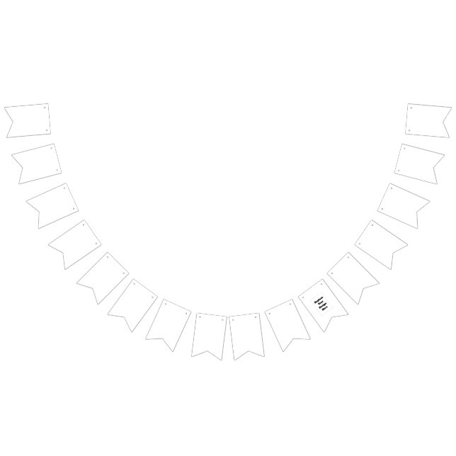 Bannière À Fanions Create Your Own white  (Tout)