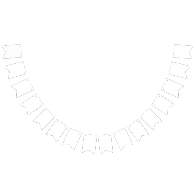 Bannière À Fanions Créez votre propre personnalisation Solide Blanc (Tout)