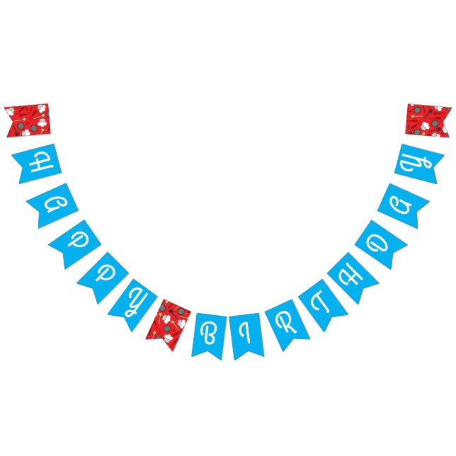 Bannière À Fanions Cuisine Chef Cuisine Enfants 1er anniversaire (Tout)