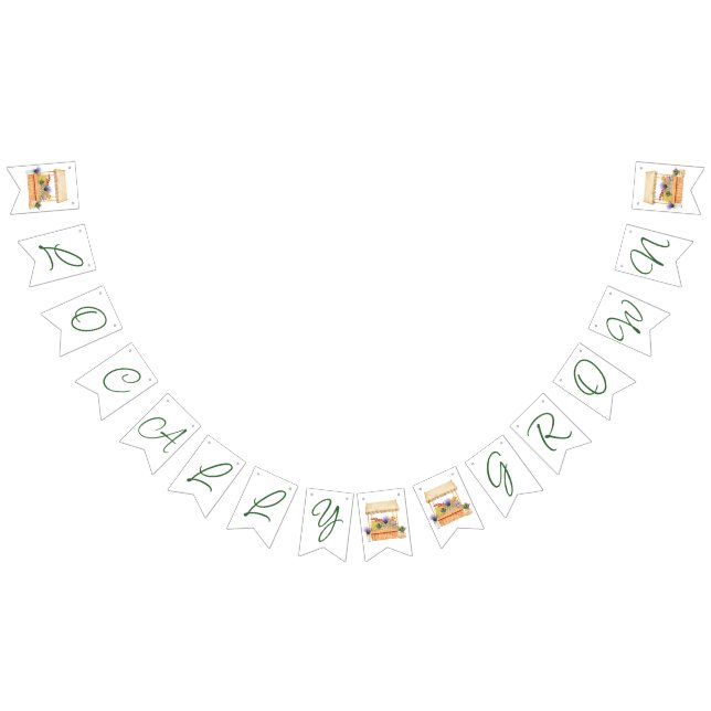 Bannière À Fanions Cultivé localement, le Baby shower des fleurs des  (Tout)