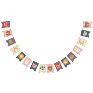 Bannière À Fanions Cute Animals Salle de bébé Nursery