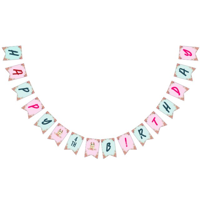 Bannière À Fanions Cute Cat Kitten Theme Fête d'anniversaire pour enf (Tout)