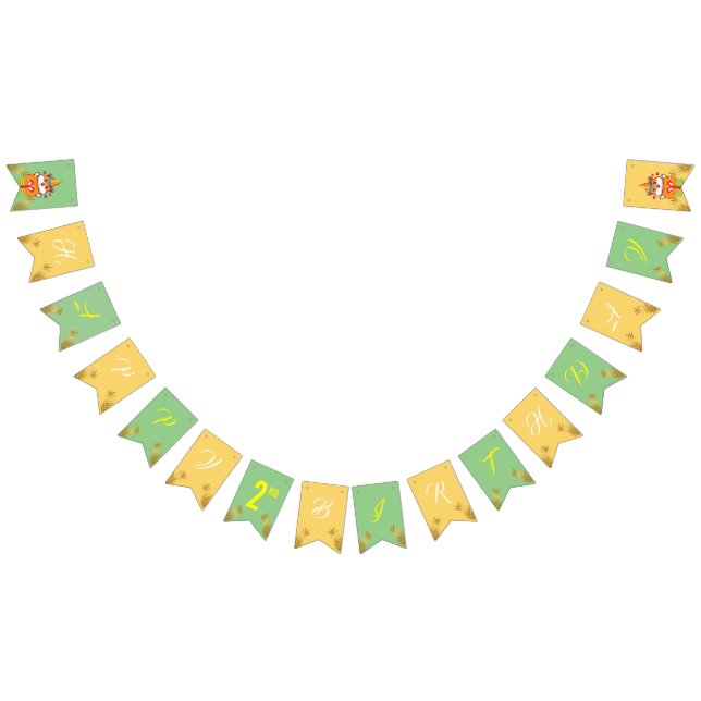 Bannière À Fanions Cute Hamster Green à thème Fête d'anniversaire des (Tout)