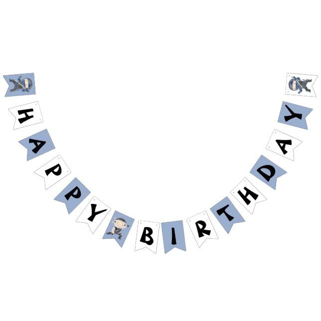 Bannière À Fanions Cute Little Ninja Happy Birthday Bunting Flags (Tout)