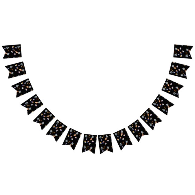 Bannière À Fanions Cute space kitten in the galaxy (Tout)