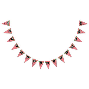 Bannière À Fanions Cute Watermelon Joyeux premier anniversaire