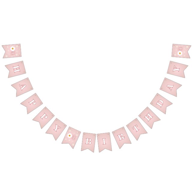 Bannière À Fanions Daisy 1st Birthday (Tout)