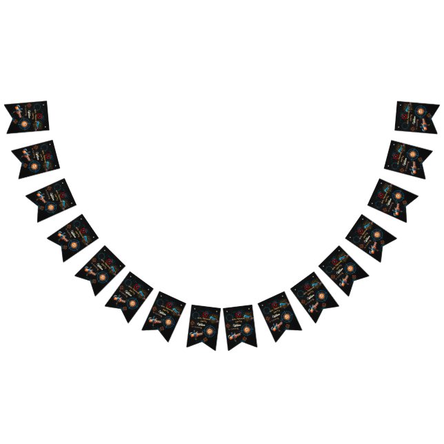 Bannière À Fanions Day Boy Cool Nerf Wars Party Top Gun 5e anniversai (Tout)