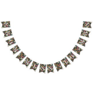 Bannière À Fanions De Mlle à Mme Banner Bunting Marine Tropical