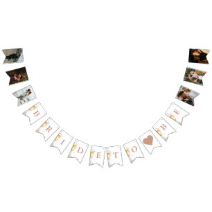 Bannière À Fanions Décor de la Fête des mariées perles et poursuites