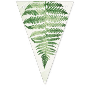 Bannière À Fanions Décor minimaliste Mariage de foune verte