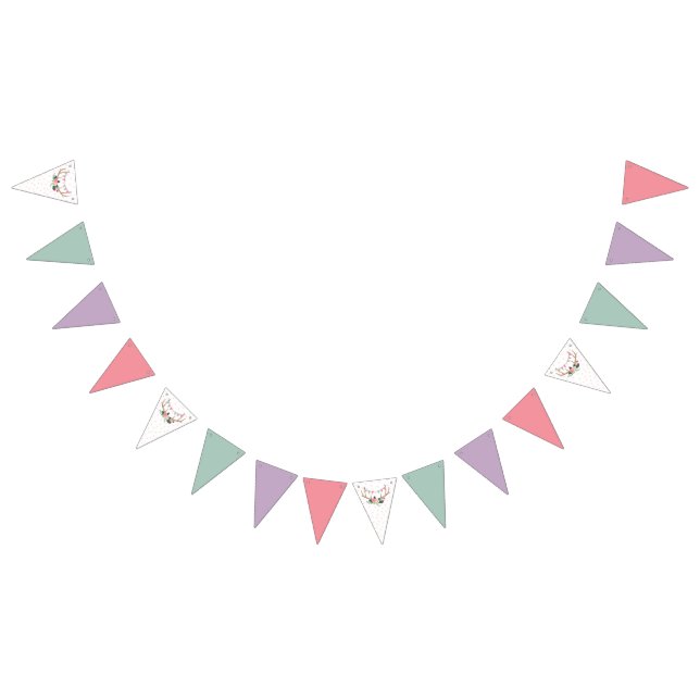 Bannière À Fanions Décoration d'anniversaire avec guirlande et bois d (Tout)