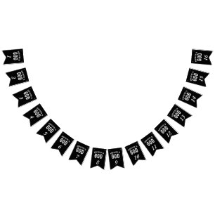 BANNIÈRE À FANIONS DÉDIÉ À DIEU PERSONNALISABLE COOL TEXTE BLANC