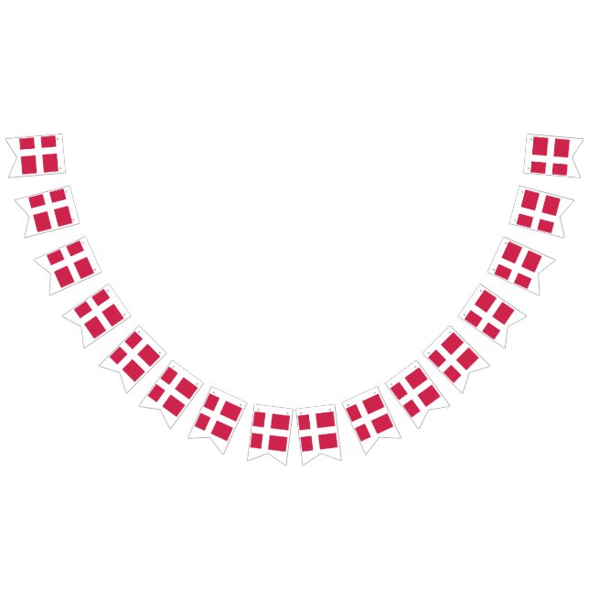 Bannière À Fanions Denmark Flag Emblem (Tout)