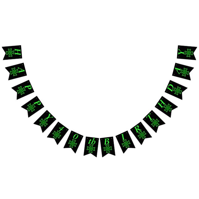 Bannière À Fanions Design de noeud Celtique irlandais vert brillant s (Tout)