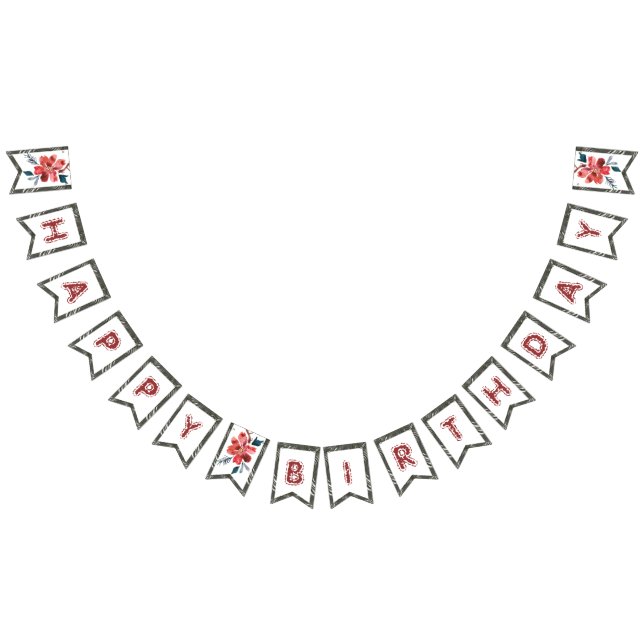 Bannière À Fanions Design floral (Tout)