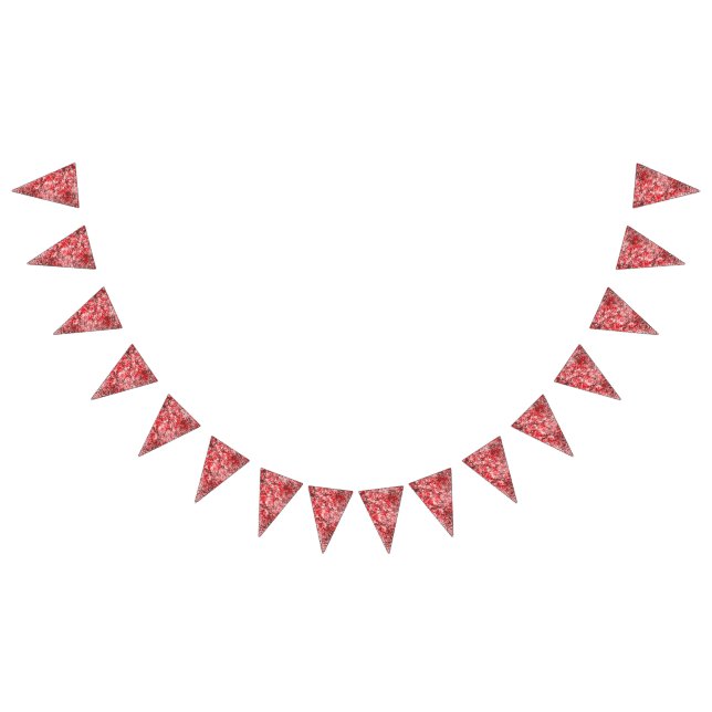 Bannière À Fanions Design textile rectangulaire avec rouge orné, blan (Tout)
