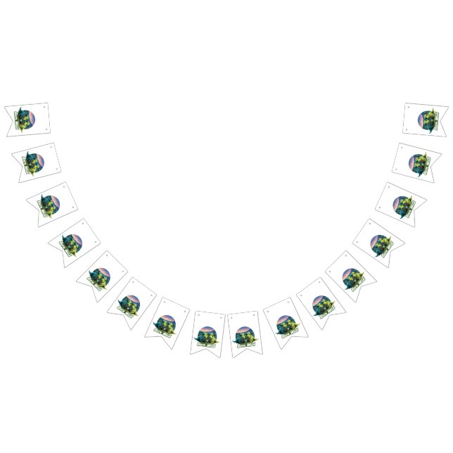 Bannière À Fanions Deux petits dinos (Tout)