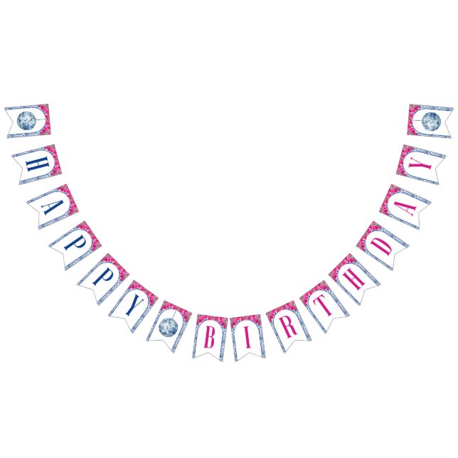 Bannière À Fanions Disco Mediterrane Mamma Joyeux Anniversaire (Tout)