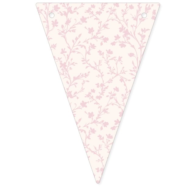 Bannière À Fanions Douce Prairie Rose Tendre - Neutre (Premier drapeau)