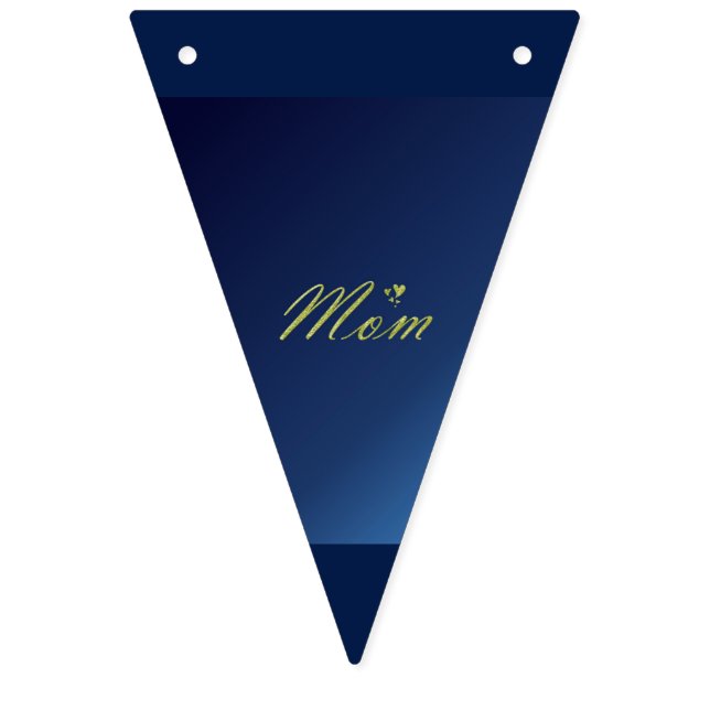 Bannière À Fanions écriture d'or, félicitations aux mères (Sizième drapeau)