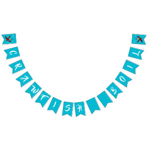 Bannière À Fanions Écuve de poisson à la mer Fête annuelle de la Réun