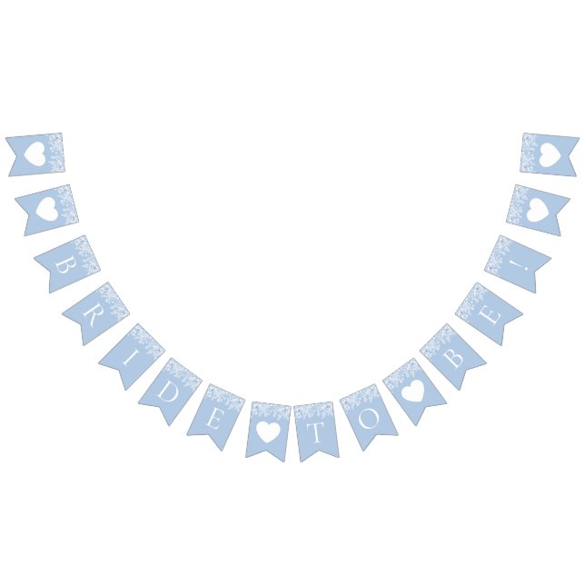 Bannière À Fanions Elégante aquarelle Quelque chose de bleu mariée po (Tout)