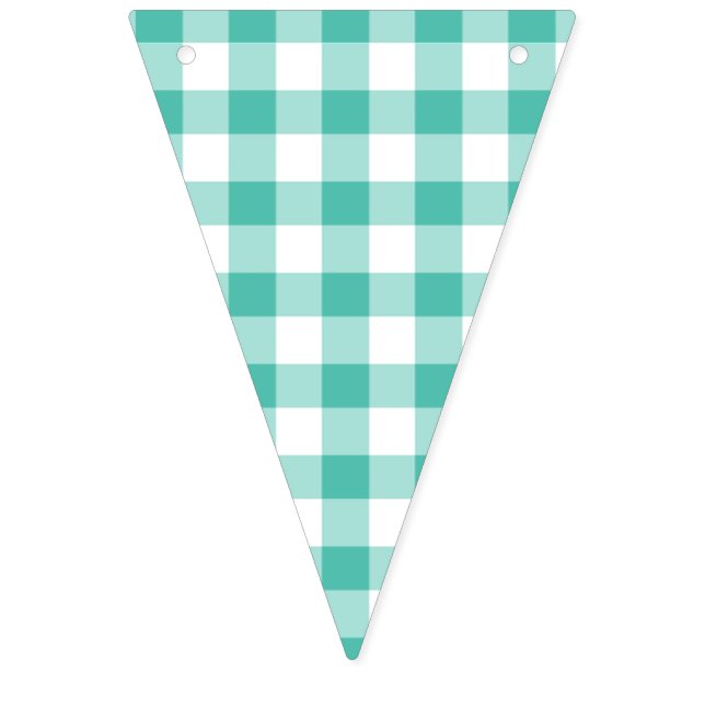 Bannière À Fanions En vichy classique Bluegrass Green (Premier drapeau)