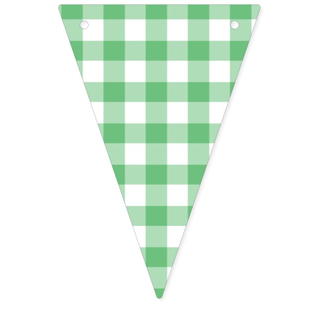 Bannière À Fanions En vichy classique Vert été (Premier drapeau)
