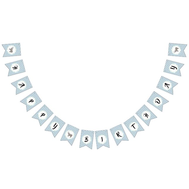 Bannière À Fanions Enfant Eléphant Anniversaire (Tout)