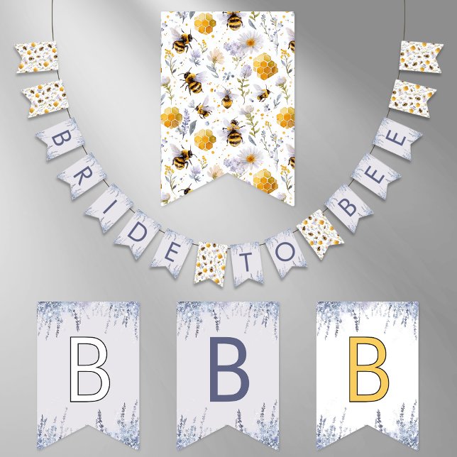 Bannière À Fanions Enterrement de vie de jeune fille Future Mariée Ab (Créateur téléchargé)