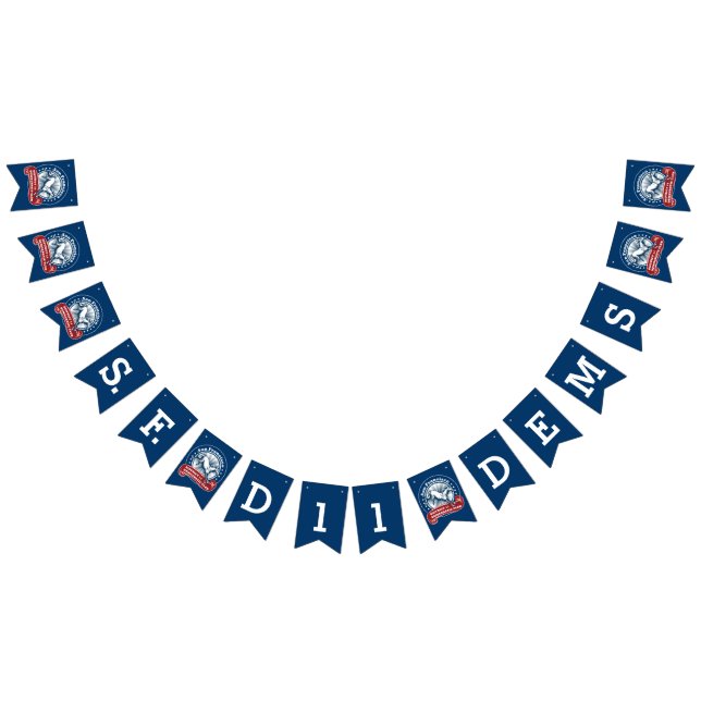 Bannière À Fanions Étamine Democratic du club D11 (Tout)